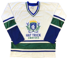 Load image into Gallery viewer, Custom Hockey Jerseys with a Hat Trick Swayze Embroidered Twill Logo
