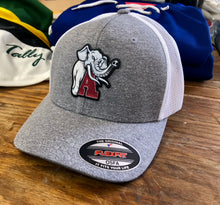 Load image into Gallery viewer, Flex-Fit Hat with an &quot;A&quot; crest / logo $39 (Grey / White)
