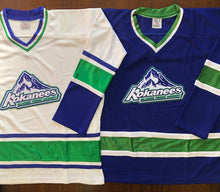Load image into Gallery viewer, Custom Hockey Jerseys with a Kokanees Embroidered Twill Logo
