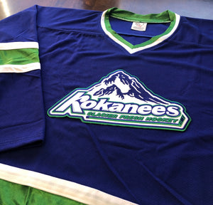 Custom Hockey Jerseys with a Kokanees Embroidered Twill Logo