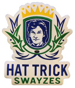 Custom Hockey Jerseys with a Hat Trick Swayze Embroidered Twill Logo