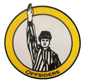 Lila-goldene Hockey-Trikots mit dem Offsiders-Twill-Logo 