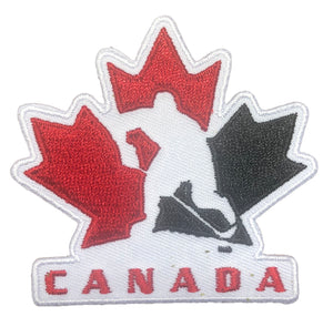 Flex-Fit Hat with a Canada (Hockey Player) crest / logo $39 (Heather)