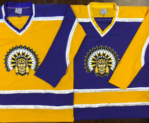 Custom Hockey Jerseys with an Indian Twill Logo