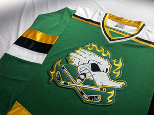 Custom hockey jerseys with Dirty Ducks logo
