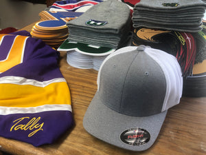 Flex-Fit Hats and Beanies with Your Team's Twill Logos (Free Shipping)