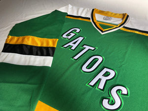 Custom hockey jerseys with the Gators logo