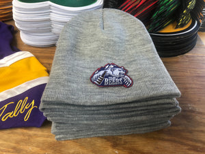 Beanie (Grey) with a Polar Beers style embroidered twill crest / logo $29