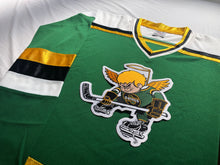 Load image into Gallery viewer, Custom hockey jerseys with the Saints embroidered twill team logo.
