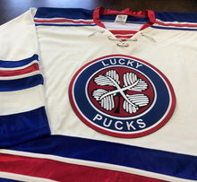 Load image into Gallery viewer, Custom Hockey Jerseys with a Lucky Pucks Twill Crest
