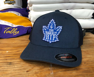 Flex-Fit Hat with a Hip crest / logo $39 (Navy Blue  / Navy Blue)