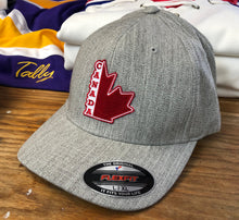 Load image into Gallery viewer, Flex-Fit Hat with a Canada (Flag) crest / logo $39 (Heather)
