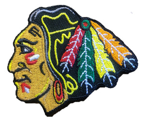 Flex-Fit Hat with a Blackhawks crest / logo $39 (Black)