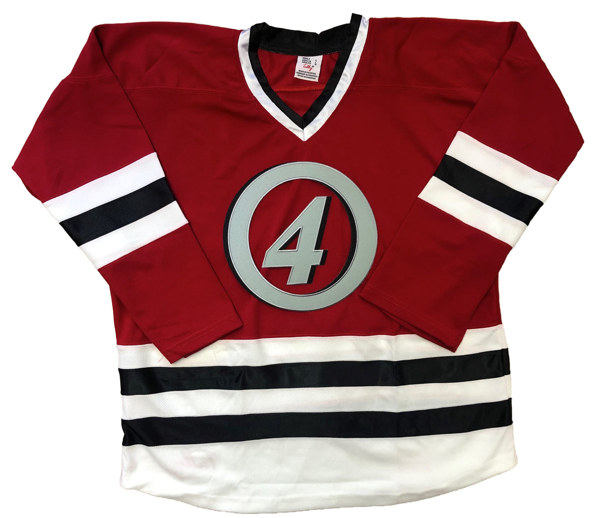 Custom Hockey Jerseys with the Fantastic Four Embroidered Twill Logo ...