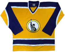 Laden Sie das Bild in den Galerie-Viewer, Lila-goldene Hockey-Trikots mit dem Offsiders-Twill-Logo 
