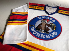 Load image into Gallery viewer, Custom hockey jerseys with the Brass Monkeys logo
