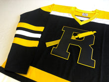 Load image into Gallery viewer, Custom hockey jersey with &quot;R&quot; embroidered twill team logo
