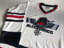 Load image into Gallery viewer, Custom hockey jerseys with the Blitzkrieg logo
