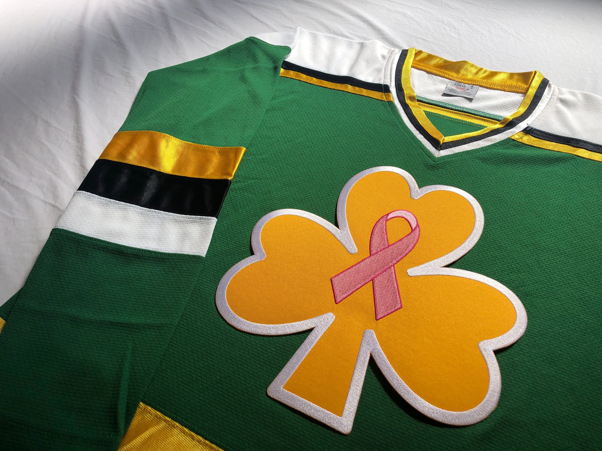 Custom Hockey Jerseys with Embroidered Twill 3-Leaf Clover Crest $59 –  Tally Hockey Jerseys