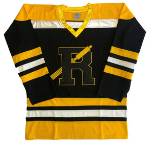 Custom Hockey Jerseys with "R" Embroidered Twill Logo