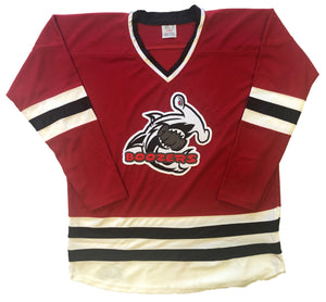 Custom hockey jerseys with the Boozers logo