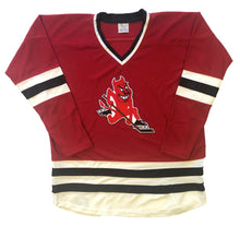 Load image into Gallery viewer, Custom hockey jerseys with the Skating Devil logo
