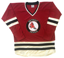Load image into Gallery viewer, Custom hockey jerseys with the Detroit Devils logo
