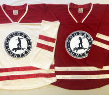Load image into Gallery viewer, Custom hockey jersey with the Cougar Hunters logo
