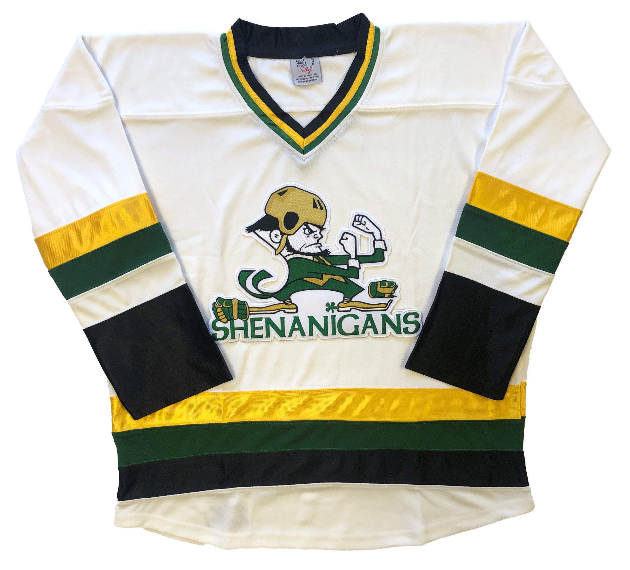 Custom White Green Hockey Jersey