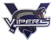 Load image into Gallery viewer, The Vipers embroidered twill team logo.
