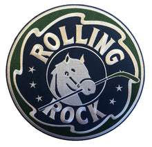 Load image into Gallery viewer, The Rolling Rock embroidered twill team logo.
