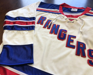 Individuelle Hockey-Trikots mit Rangers in Twill-Buchstaben