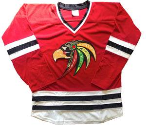 Custom Hockey Jerseys with a Hawk Twill Team Logo