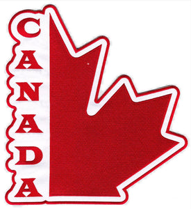 Red and White Hockey Jerseys with a Team Canada Style Embroidered Logo