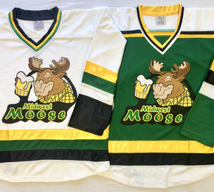 Custom Hockey Jerseys with the Midwest Moose Twill Logo