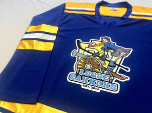 Custom Hockey Jerseys with a Loose Canons Twill Logo