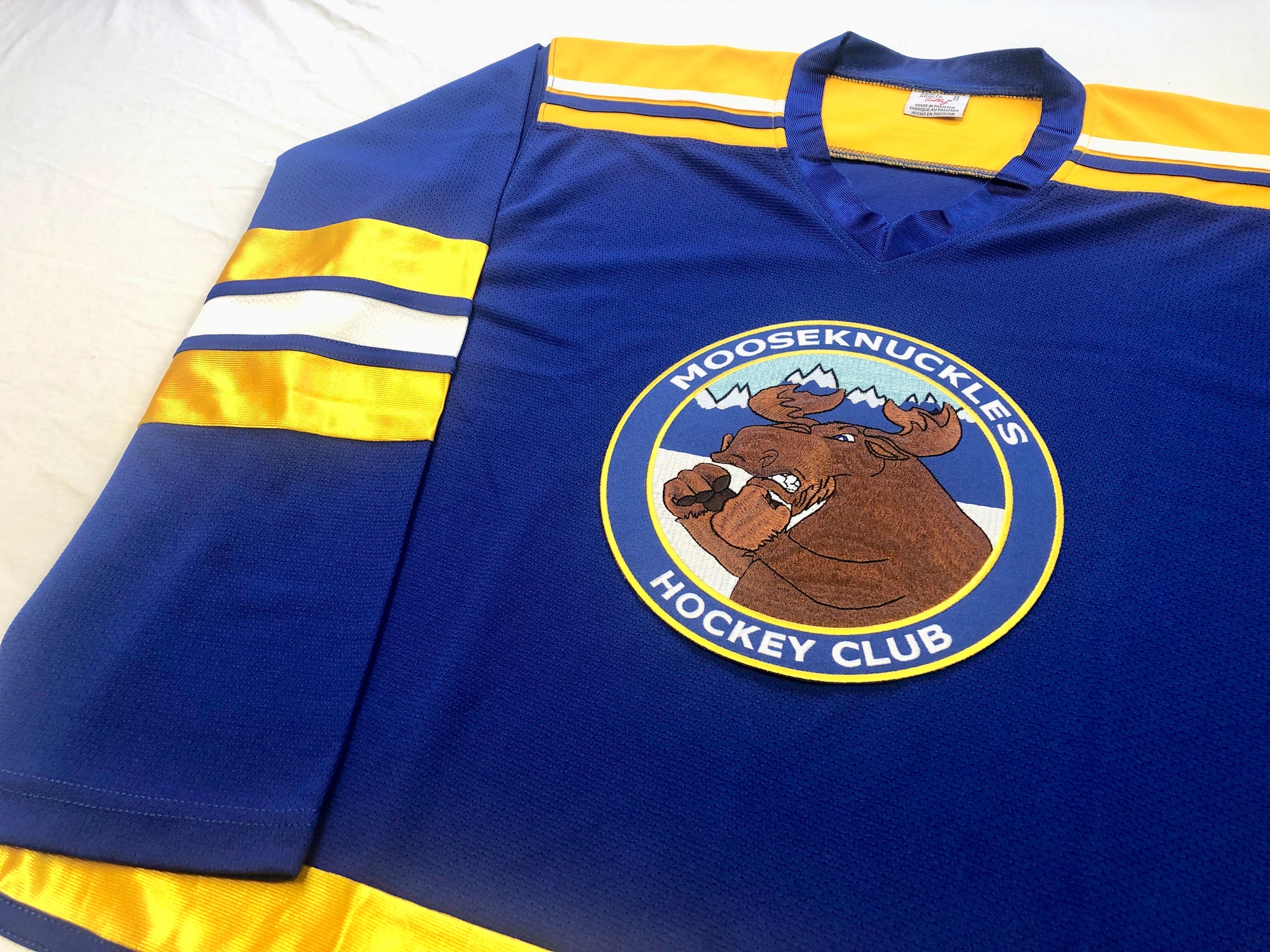 Custom Hockey Jerseys with A Moose with Beer Antlers Logo Adult Small / (Number on Back and Sleeves) / Black
