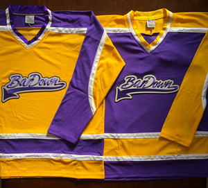 Custom Hockey Jerseys with the BarDown Embroidered Twill Logo
