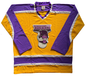 Custom Hockey Jerseys with the Ironmen Embroidered Twill Logo