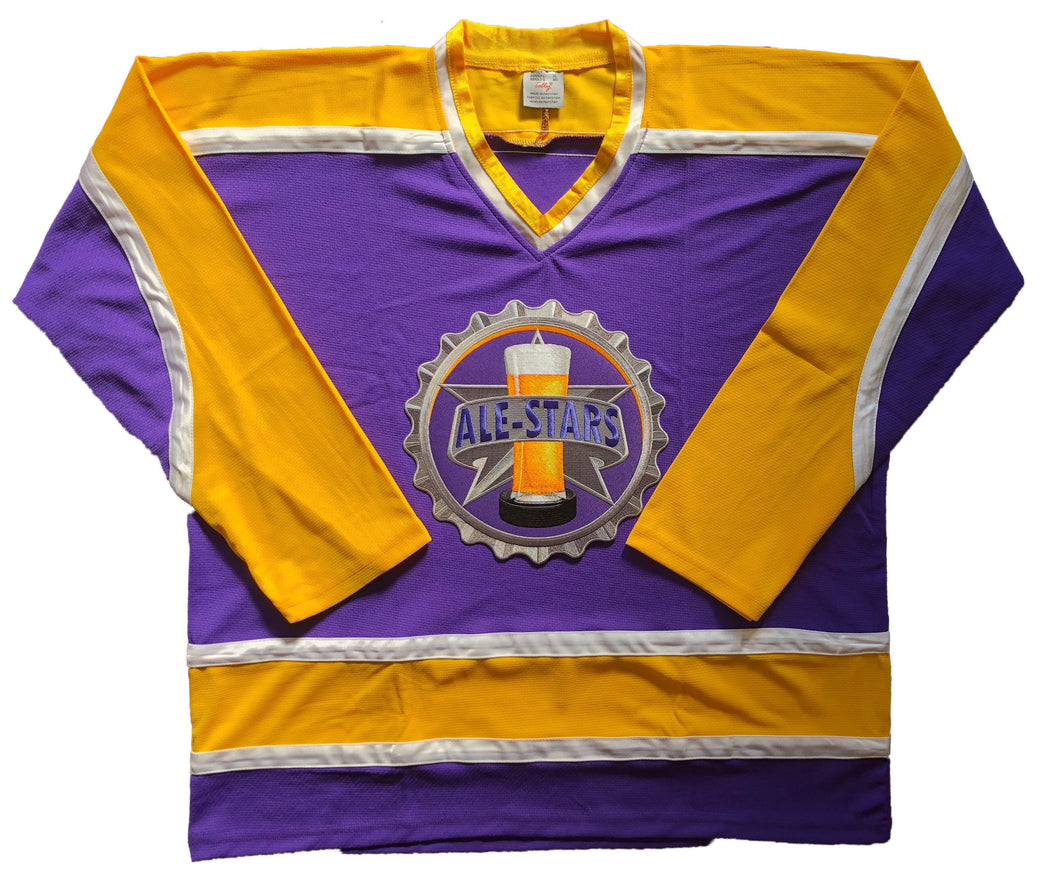 Custom Hockey Jerseys with an Ale-Stars Twill Logo