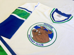 Custom Hockey Jerseys with the Moose Hockey Club Twill Logo