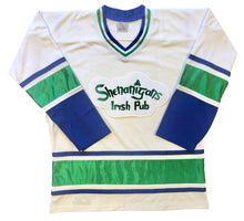 Load image into Gallery viewer, Custom Hockey Jerseys with the Shenanigans Irish Pub Team Logo
