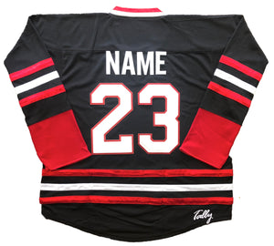 Custom Hockey Jerseys with a Detroit Devils Embroidered Twill Logo