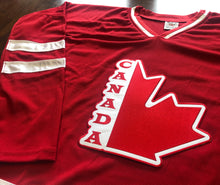 Load image into Gallery viewer, Red and White Hockey Jerseys with a Team Canada Style Embroidered Logo

