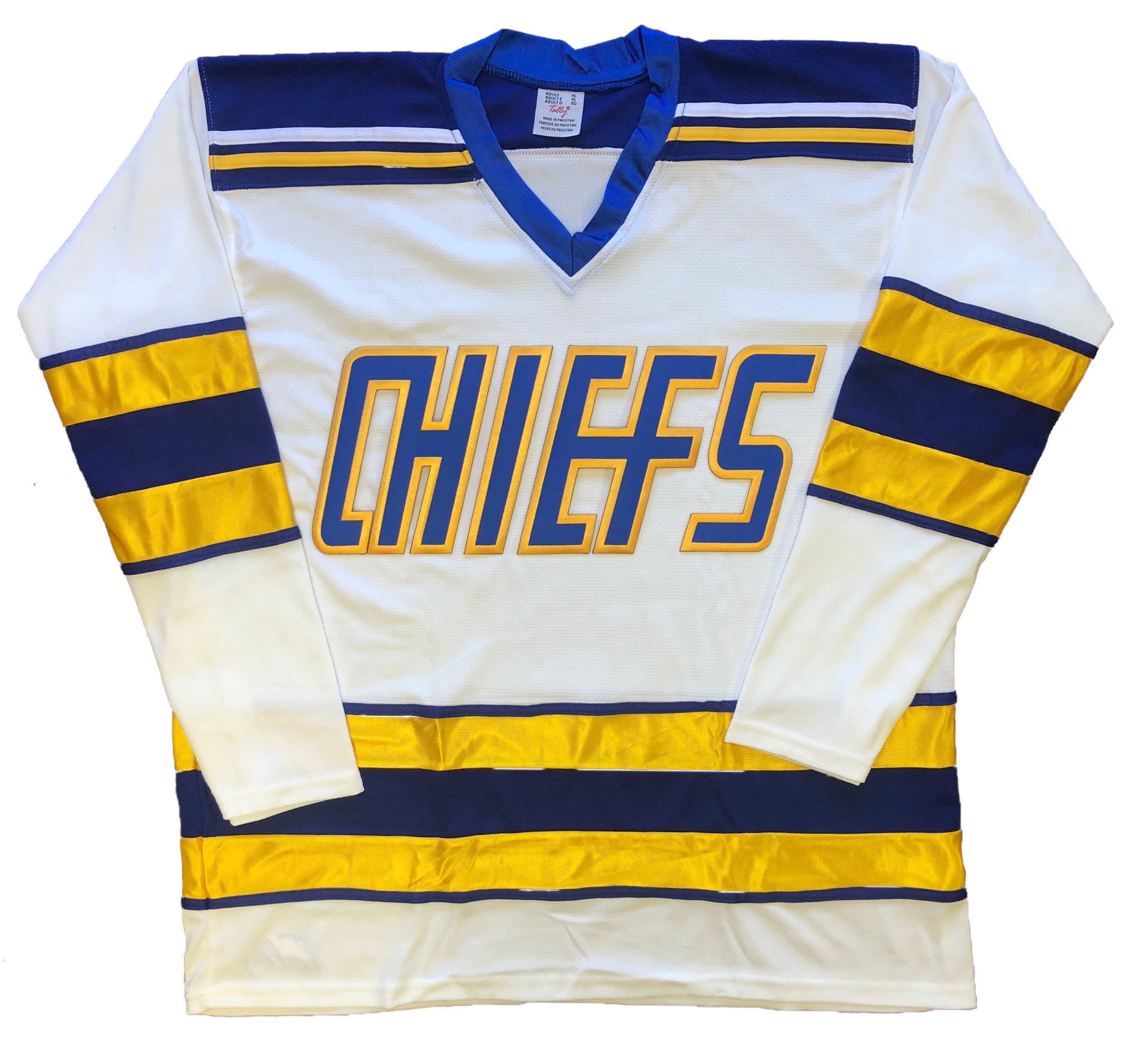 Custom Hockey Jerseys with a Chiefs Embroidered Twill Logo – Tally
