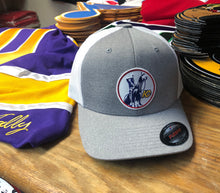 Load image into Gallery viewer, Flex-Fit Hat with a Scouts crest / logo $39 (Grey / White)
