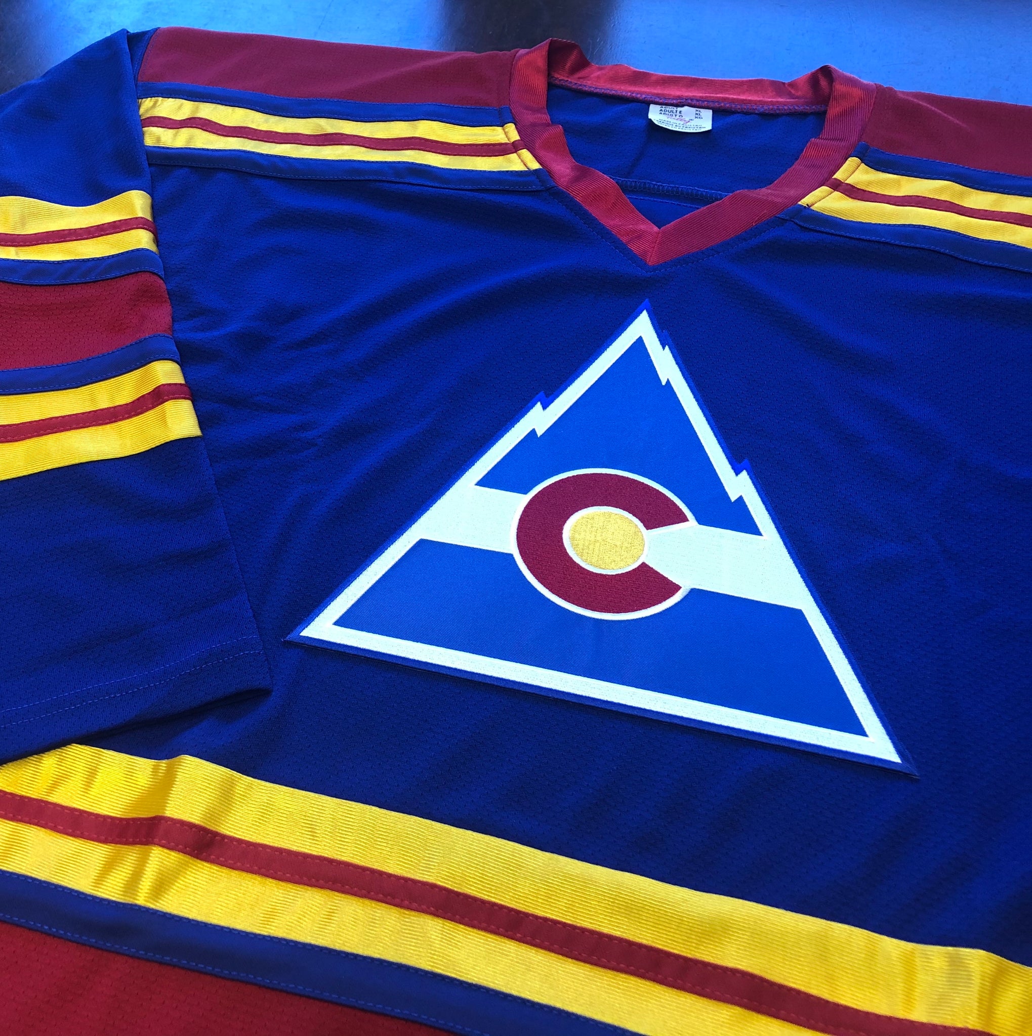 Custom Hockey Jerseys with a Colorado Embroidered Twill Logo – Tally Hockey  Jerseys