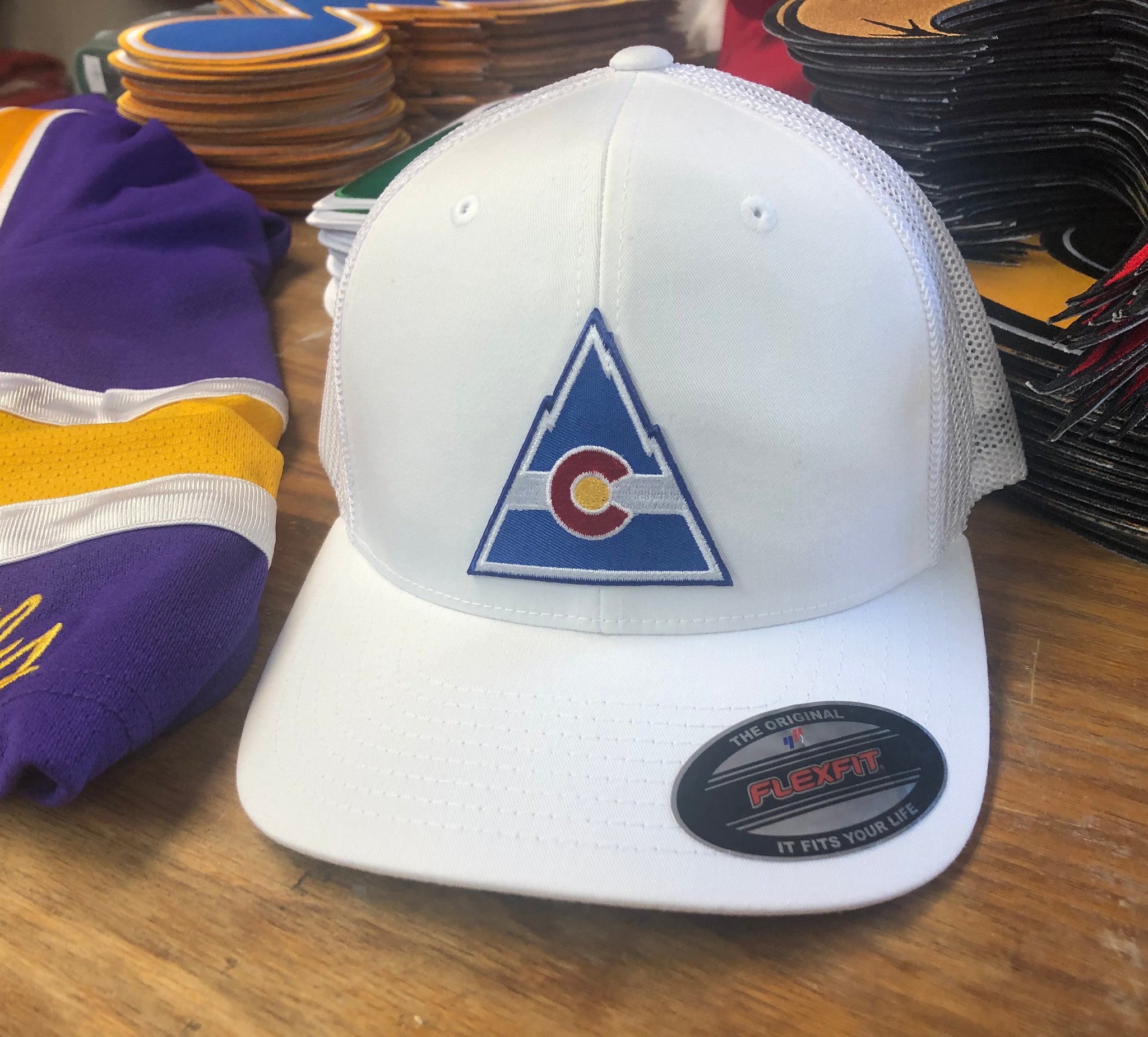 Colorado Flexfit Trucker Caps Flex-Fit Hat With A Colorado Crest