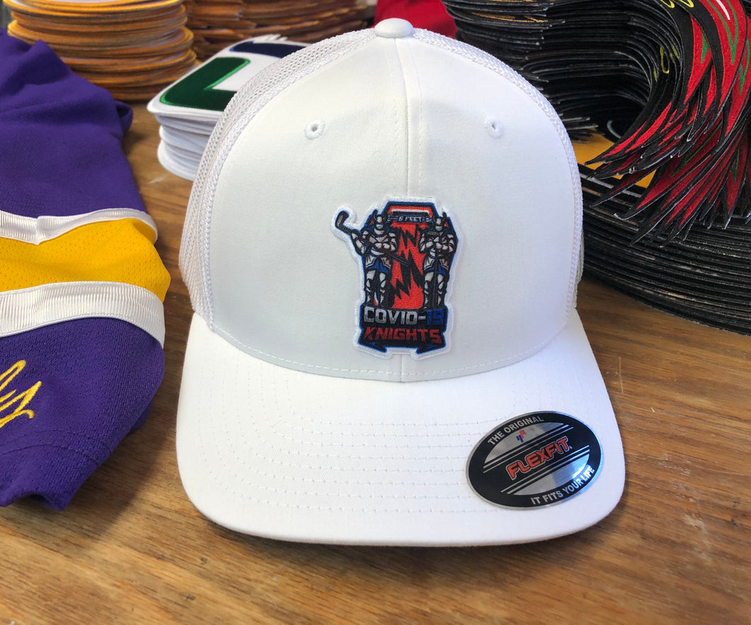 Flex-Fit Hat with a Knights crest / logo $39 (White / White)