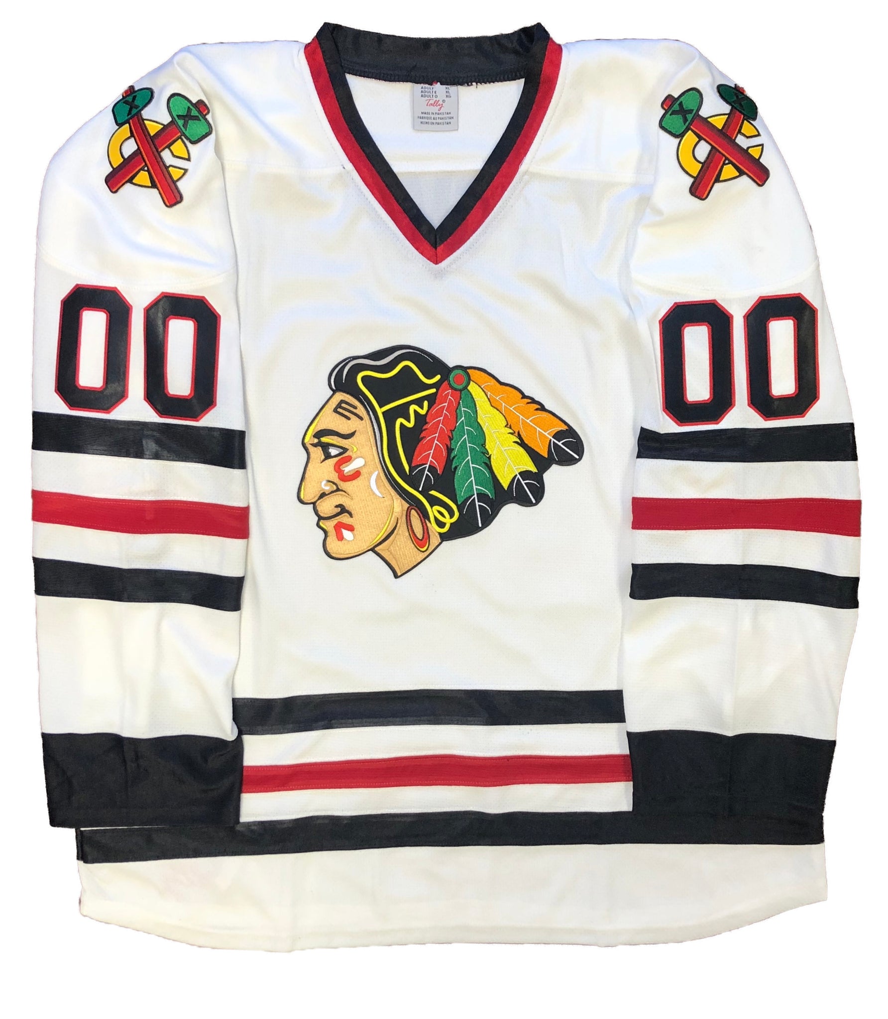 Tally Hockey Jerseys Griswold Jersey with Embroidered Twill Crests and Sleeve Numbers Adult Medium